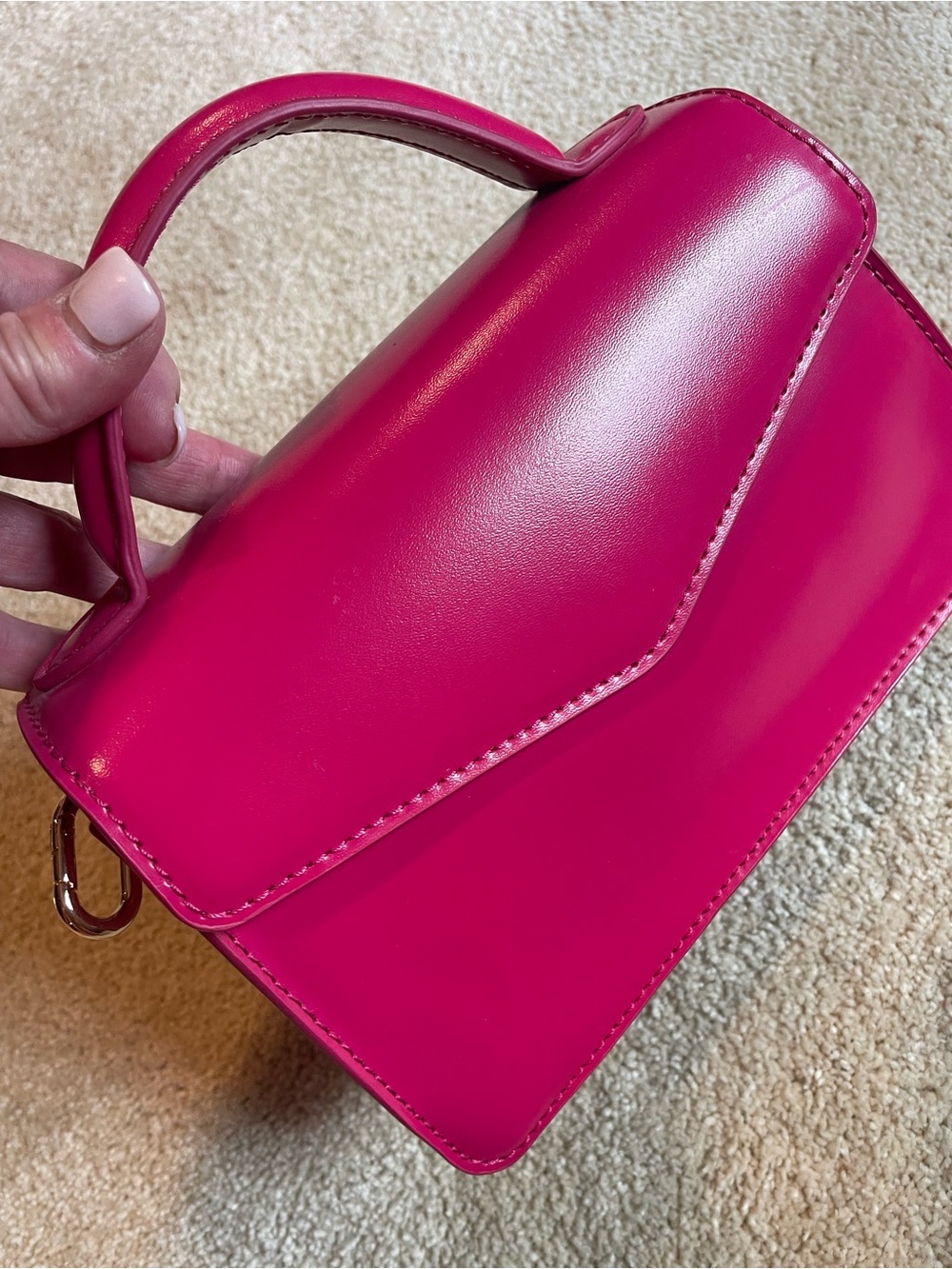 J. Crew Hot Pink Crossbody Top-Handle Bag